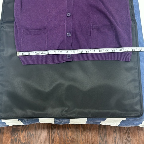 Talbots dark purple XL Cardigan great for cool nights - Picture 5 of 7